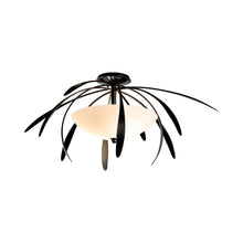 Load image into Gallery viewer, Dahlia Semi-Flush Mount Ceiling Light in Black.