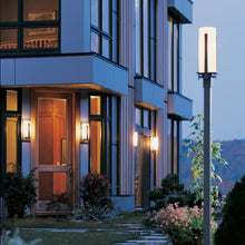 Load image into Gallery viewer, Forged Vertical Bars Outdoor Post Light Outside Area.