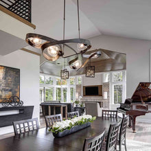 Load image into Gallery viewer, Graffiti Multi Light Pendant Light in dining room.