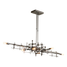 Load image into Gallery viewer, Grid Multi Light Pendant Light in Mahogany/Short.