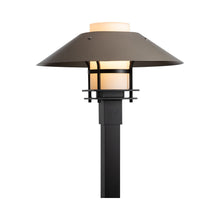 Load image into Gallery viewer, Henry Outdoor Post Light in Coastal Black/Black/Opal Glass.
