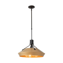 Load image into Gallery viewer, Henry with Chamfer Wide Pendant Light in Bronze/Mahogany.
