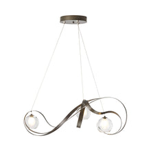 Load image into Gallery viewer, Karma Pendant Light in Opal and Clear Glass.