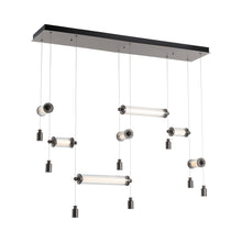 Load image into Gallery viewer, Libra Double Linear LED Pendant Light in Dark Smoke.