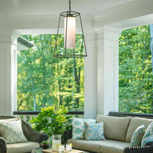 Load image into Gallery viewer, Loft Outdoor Pendant Light in living room.