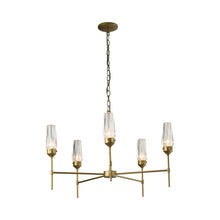 Load image into Gallery viewer, Luma Chandelier in Mahogany.