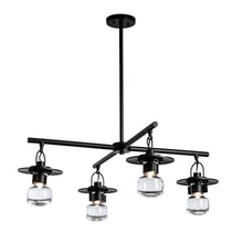 Load image into Gallery viewer, Mason Multi-Light Outdoor Pendant Light in Coastal Black.