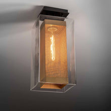 Load image into Gallery viewer, Polaris Outdoor Semi-Flush Ceiling Light in Detail.