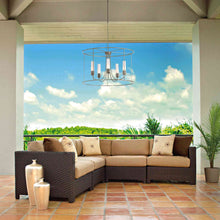 Load image into Gallery viewer, Portico Drum Outdoor Pendant Light in Detail.