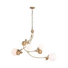Load image into Gallery viewer, Sprig Pendant Light in Black/Opal Glass.