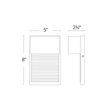 Load image into Gallery viewer, Hiline Outdoor LED Wall Light - line drawing.