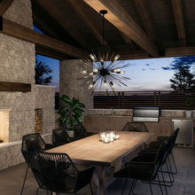 Load image into Gallery viewer, Hilo Outdoor Chandelier in office.