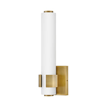 Load image into Gallery viewer, Aiden LED Bath Wall Light in Lacquered Brass (Small).