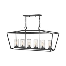 Load image into Gallery viewer, Alford Outside Area Linear Pendant Light in Black.