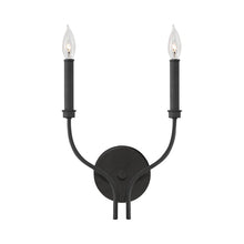 Load image into Gallery viewer, Alister Two Light Wall Light in Black.