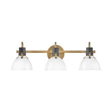 Load image into Gallery viewer, Argo Bath Vanity Light in Heritage Brass (3-Light).