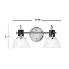 Load image into Gallery viewer, Argo Bath Vanity Lightin in line drawing.
