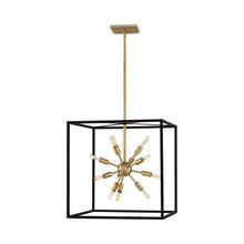 Load image into Gallery viewer, Aros Pendant Light in Warm Brass (12-Light).