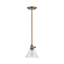 Load image into Gallery viewer, Arti Pendant Light in Heritage Brass/Clear (Small).