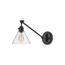 Load image into Gallery viewer, Arti Wall Light in Black/Clear Glass (10.25-Inch).