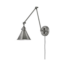 Load image into Gallery viewer, Arti Wall Light in Polished Antique Nickel/Steel (18.25-Inch).