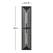 Load image into Gallery viewer, Astoria Bath Vanity Lightin in line drawing.