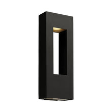 Load image into Gallery viewer, Atlantis Large Outside Area Led Wall Light in Satin Black.