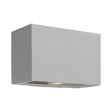 Load image into Gallery viewer, Atlantis Small Outside Area Led Wall Light in Titanium/Downlight.