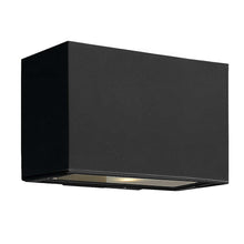Load image into Gallery viewer, Atlantis Small Outside Area Led Wall Light in Satin Black/Up/Downlight.