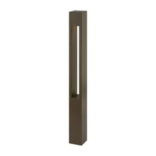 Load image into Gallery viewer, Atlantis Square Bollard in Large/Bronze/incandescent/Led/120V Led.