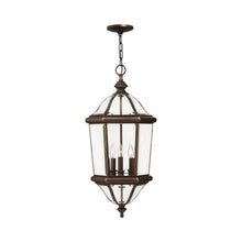 Load image into Gallery viewer, Augusta Outside Area Pendant Light in Copper Bronze.