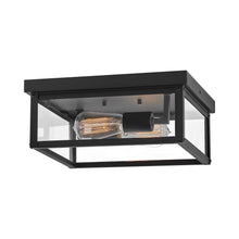 Load image into Gallery viewer, Beckham Outdoor Flush Mount Ceiling Light in Black.
