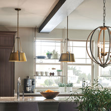 Load image into Gallery viewer, Cartwright Drum Pendant Light in dining room.