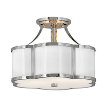 Load image into Gallery viewer, Chance Semi Flush Ceiling Light in Small/Polished Nickel.
