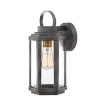 Load image into Gallery viewer, Danbury Outside Area Wall Light in Aged Zinc.