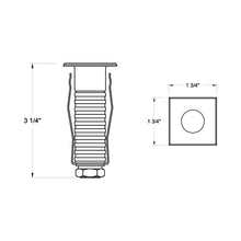 Load image into Gallery viewer, Dot Square Led Step Light - line drawing.