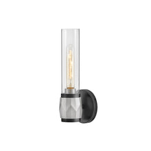 Load image into Gallery viewer, Ellison Bath Vanity Light in Black with Brushed Nickel accents (1-Light).