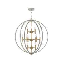 Load image into Gallery viewer, Euclid Chandelier in Medium/Cement Gray.