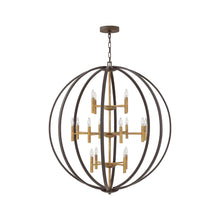 Load image into Gallery viewer, Euclid Chandelier in Large/Spanish Bronze.