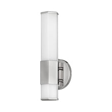 Load image into Gallery viewer, Facet LED Bath Wall Light in Polished Nickel.