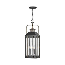 Load image into Gallery viewer, Fitzgerald Outside Area Pendant Light in Textured Black.