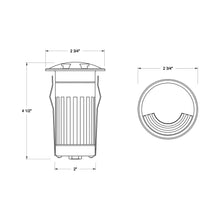 Load image into Gallery viewer, Flare Small LED Well Light - line drawing.