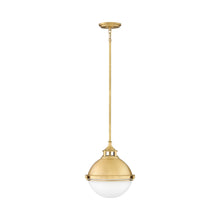 Load image into Gallery viewer, Fletcher Pendant Light in Small/Satin Brass.