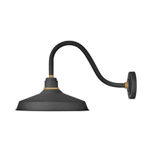 Load image into Gallery viewer, Foundry Outdoor Barn Wall Light in Dome/Textured Black (26-Inch).