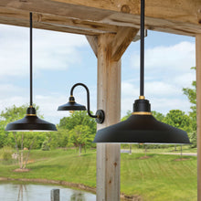 Load image into Gallery viewer, Foundry Outside Area Pendant Barn Light in Outside Area.
