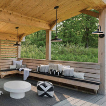 Load image into Gallery viewer, Foundry Outdoor Tall Barn Wall Light in Outside Area.