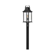 Load image into Gallery viewer, Grant Outside Area Post Lantern Light in Textured Black.