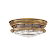 Load image into Gallery viewer, Hadley Flush Mount Ceiling Light in Medium/Antique Nickel/Clear Glass.