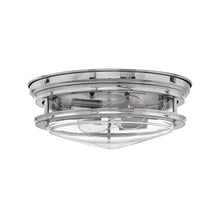Load image into Gallery viewer, Hadley Flush Mount Ceiling Light in Medium/Chrome/Clear Glass.