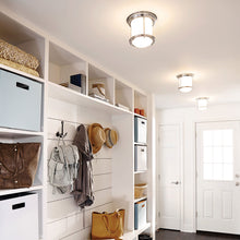 Load image into Gallery viewer, Hadley Flush Mount Ceiling Light in Entryway.